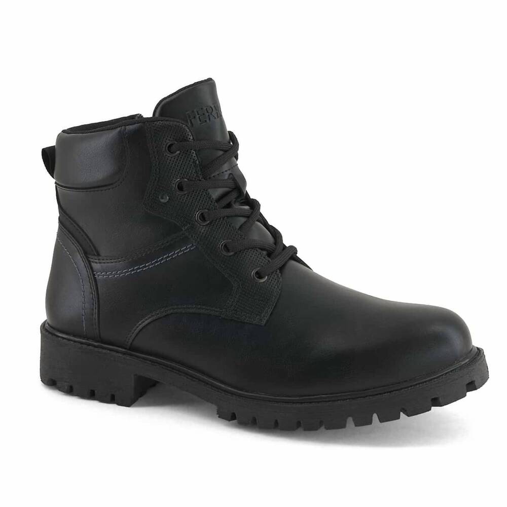 NEW FERRATO men's lace up low boot in black